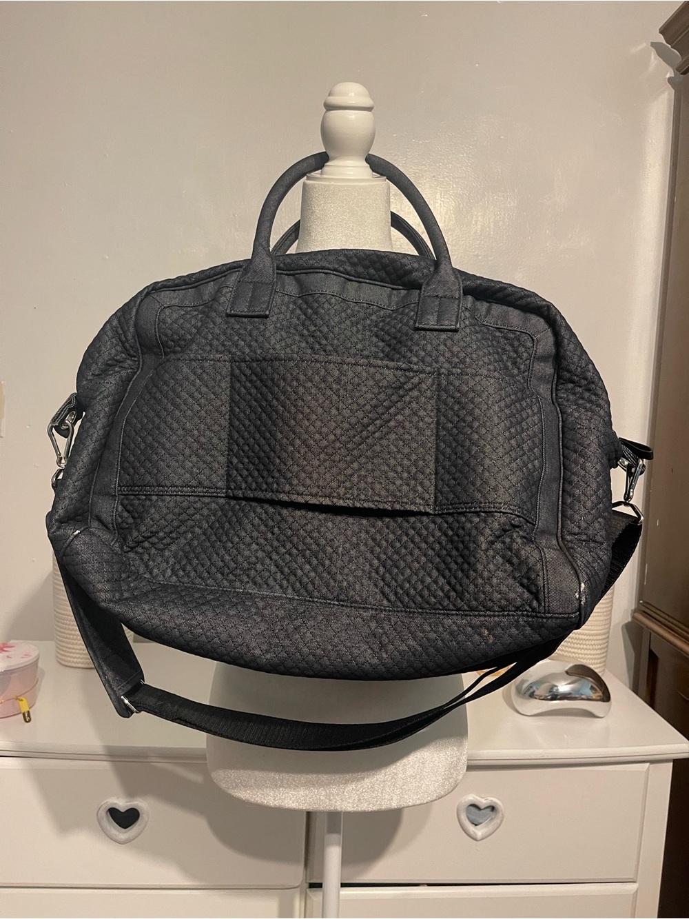 Vera Bradley   Casual  versatile travel Black Quilted Tote Bag women’s - Picture 11 of 13